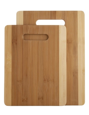 Natural Kitchen 33x24x1.4cm Non Slip Talenan Bambu Dengan Gagang