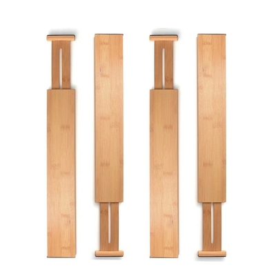 Water Resistant Bamboo Drawer Divider Set Of 6 Untuk Peralatan Dapur