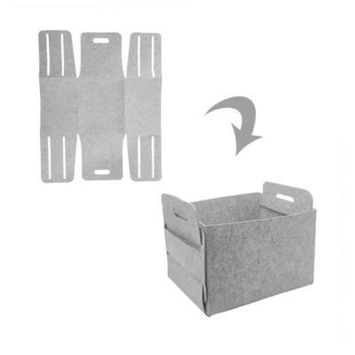 Custom Modern Storage Baskets Set 100% Polyester Felt Container Untuk Mengorganisir Barang Rumah
