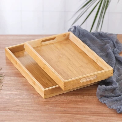 Eco Friendly Bamboo Rectangular Tray Dengan Desain Modern Berkelanjutan Dan Palet Warna Alami