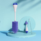 Set Sikat Pembersih Silikon Putar Gagang Lurus 3 In 1 Untuk Botol Susu Bayi Sedotan Puting