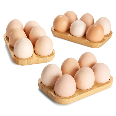 Set Tray Bambu tahan lama dengan 6 lubang