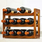 3 Tier Bamboo Display Rack Botol Air Dan Anggur Pemegang berdiri sendiri