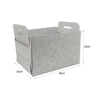 Custom Modern Storage Baskets Set 100% Polyester Felt Container Untuk Mengorganisir Barang Rumah