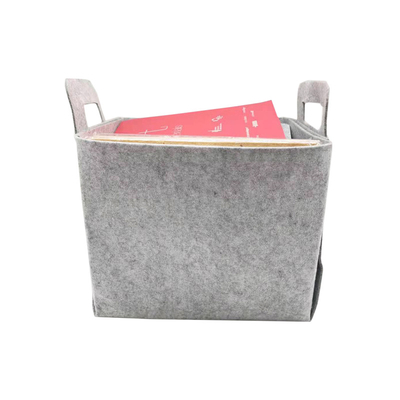 Custom Modern Storage Baskets Set 100% Polyester Felt Container Untuk Mengorganisir Barang Rumah
