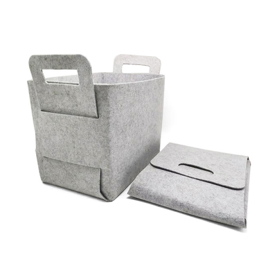 Custom Modern Storage Baskets Set 100% Polyester Felt Container Untuk Mengorganisir Barang Rumah