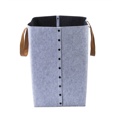 Customized Warna Modern Polyester Felt Storage Basket Untuk Pakaian Organisasi
