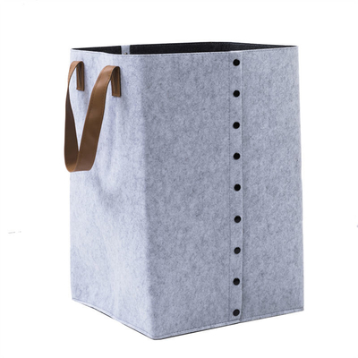 Customized Warna Modern Polyester Felt Storage Basket Untuk Pakaian Organisasi