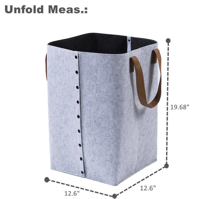 Customized Warna Modern Polyester Felt Storage Basket Untuk Pakaian Organisasi